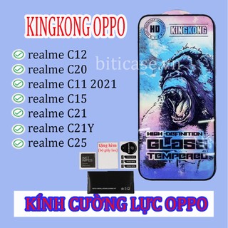 Kính cường lực OPPO realme C12 / C20 / C11 2021 / C15 / C21Y / C25 (O24) kingkong xanh giá rẻ