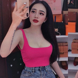 Áo 2 dây croptop hở lưng cổ u sâu sau lưng bozii mềm