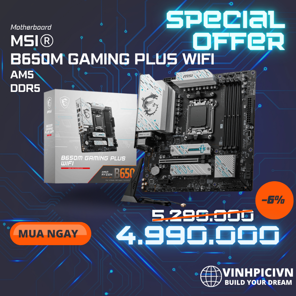 Mainboard MSI B650M GAMING PLUS WIFI [NEW]