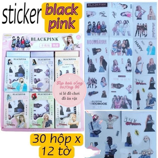 Khay 30 hộp hình dán sticker nhóm nhạc black pink