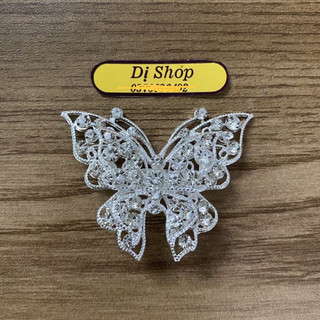 Tag cài đá hình bướm size 5cm có ghim cài