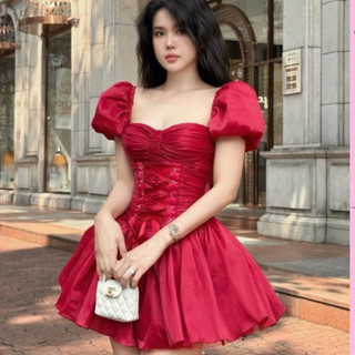Đầm Cúp Tay Phồng Dáng Xoè JARI- CLOTHES Thiết Kế Dễ Thương Sang Chảnh