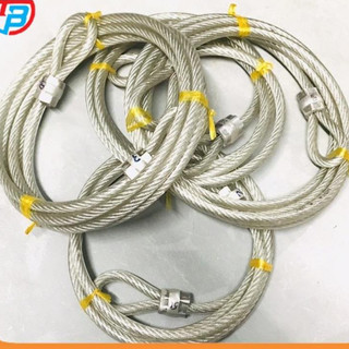 Dây cáp khoá xe bọc nhựa 10mm dài 0,6m, 2m, 3m, 5m, 10m