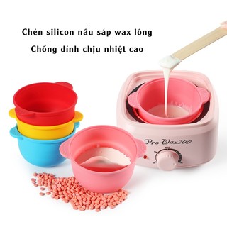 Chén silicon nấu sáp wax lông 400ml  chén chống dính chịu nhiệt cao