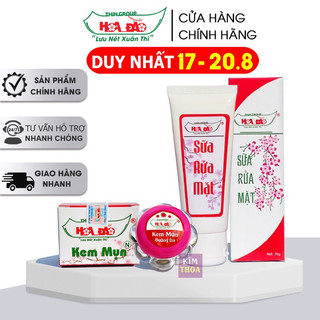 Combo giảm mụn vết thâm Hoa Đào (Kem Mụn Hoa Đào và Sữa Rửa Mặt Hoa Đào)