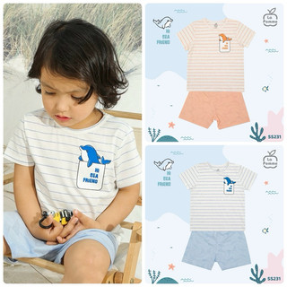 SS231 Bộ cộc tay La Pomme Cá heo nhỏ