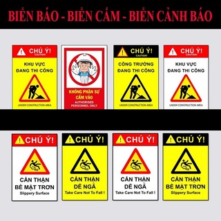 Biển báo - biển cảnh báo trong công trường xây dựng, thi công