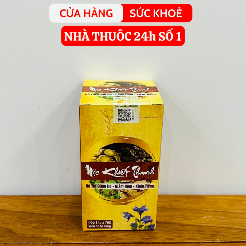 Mộc Khiết Thanh giúp hỗ trợ giảm ho đờm khản tiếng Hộp 70g
