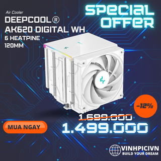 Tản nhiệt khí cpu deepcool ak620 digital white