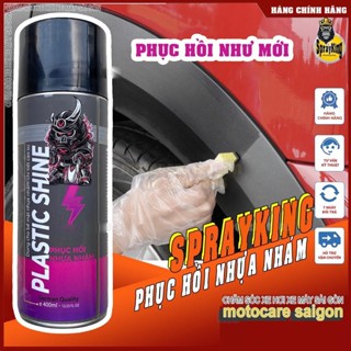 [Mẫu mới] SprayKing Phục Hồi Nhựa Nhám Chống Phai Màu, Xịt Dưỡng Đen Dàn Áo Xe Máy Ô tô
