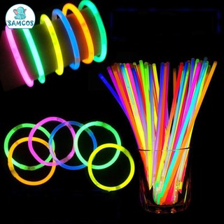 Combo 20 và 50 que phát sáng dạ quang kèm đầu nối nhiều màu, vòng tay dạ quang Samcos