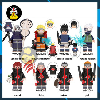 WM6105  Mô Hình Naruto Đồ Chơi Xếp Hình Akatsuki Uchiha Obito Uzumaki Naruto Sasuke Sasori Hidan Kakuzu Pein