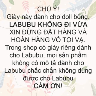 Giày da boot cổ cao cho doll 20cm