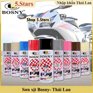 Sơn xịt Bosny dung tích 400ml Thái lan, sơn ô tô, sơn xe máy, sơn gỗ