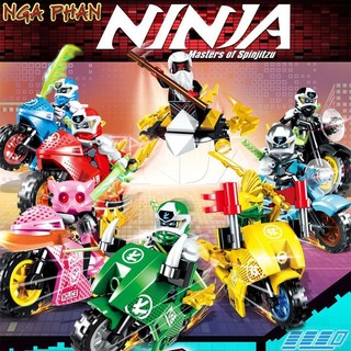 Combo 2 Digital Ninja Cưỡi Mô Tô Ninjago Đồ Chơi Xếp Hình Lắp Ráp MOC DIY
