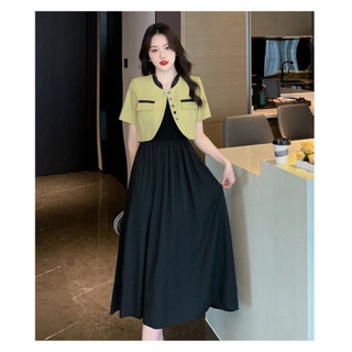 Sét Áo Váy blaze cổ bèo  Bigsize Croptop Dáng Dài Midi Thời Trang JARI-CLOTHES
