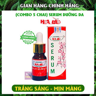 (Combo 5 chai) Serum Hoa Đào dưỡng da, se khít lỗ chân lông và phục hồi da Hoa Đào 12ml