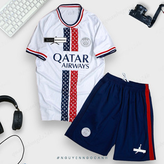 Bộ Quần Áo Đá Banh CLB PSG màu trắng hàng cao cấp 2023/24