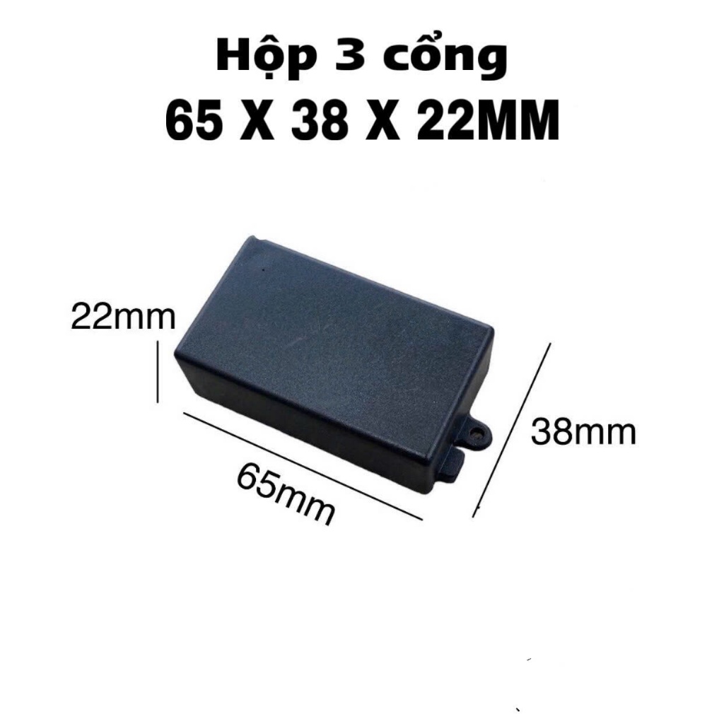 Hộp Ba Cổng 65X38X22Mm - Hộp Nhựa Đựng Mạch Điện Tử.