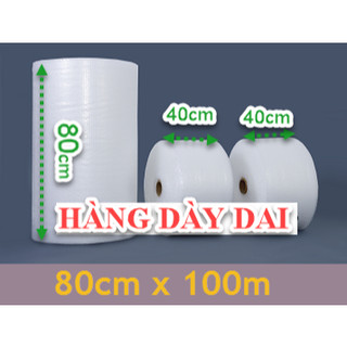 Cuộn Xốp Hơi, Bong Bóng Khí Khổ 80cmx100m Dày Dai