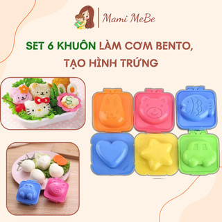 Bộ 6 khuôn làm cơm bento,khuôn làm bánh