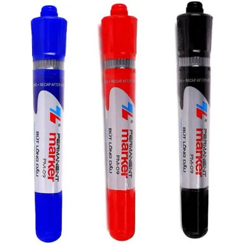 Bút Lông Dầu Thiên Long Màu Đỏ - Xanh - Đen PM-09