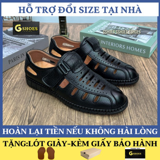 Giày da nam chất liệu da bò thật 100% đế cao su đúc bền bỉ GM300
