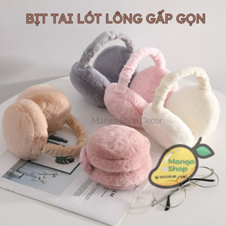 Bịt tai lót lông nam nữ GẤP GỌN tiện lợn ( Trùm Chụp Tai Lót Lông Mùa Đông Có Thể Cụp Gọn )