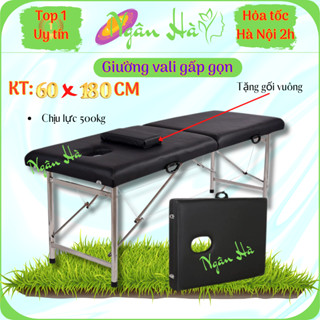 Giường massage gấp gọn cho spa, phun xăm | Giường vali chân inox hàng nhập khẩu