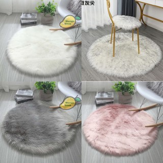 [ LÔNG DÀY] Thảm lông tròn loại đẹp cao cấp dày mịn nhiều màu ( tặng kèm lược chải lông )