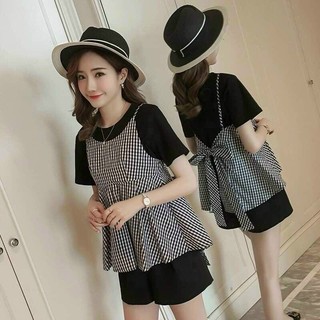 [ MẶC ĐƯỢC SAU SINH ] Bộ bầu mùa hè dáng lửng - Đồ bầu mặc nhà và sau sinh chất mát cực mát - NH41