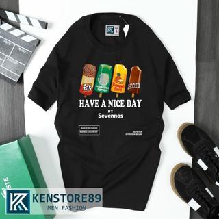 Áo Thun Nam Cổ Tròn ICE-CREAM NICE DAY Ngắn Tay Cotton 100% KENSTORE89 ATK052