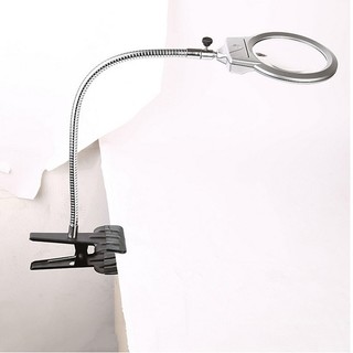 Kính lúp kẹp bàn có đèn - Kính lúp sửa chữa điện tử