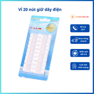 Vỉ 20 nút giữ kẹp dây điện tiện lợi