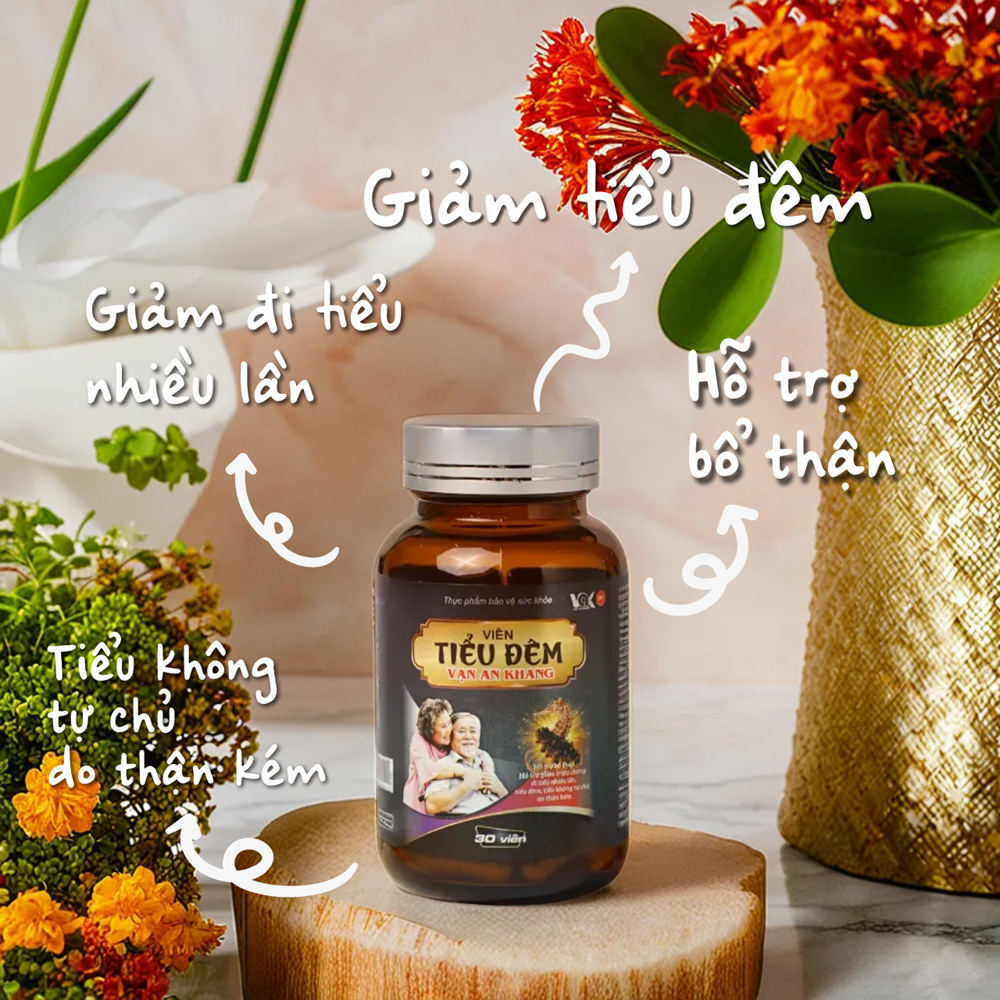 Viên Uống Hỗ Trợ Giảm Triệu Chứng Đi Tiểu Nhiều Lần Tiểu Đêm Do Thận Yếu VAK Hộp 30 Viên