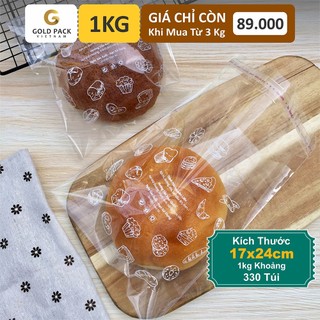 1kg túi nilon bóng kính có keo dán