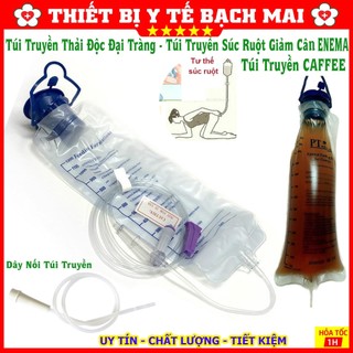 Bộ Dây Và Túi Truyền Súc Ruột Enema Thải Độc Đại Tràng Giảm Cân - Túi Truyền Caffee 1200ml