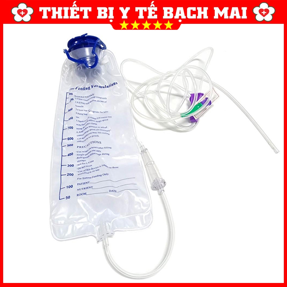 Combo Túi Truyền Enema Cà Phê Thải Độc Đại Tràng PT Medical 1200ml + Dây Nối Truyền