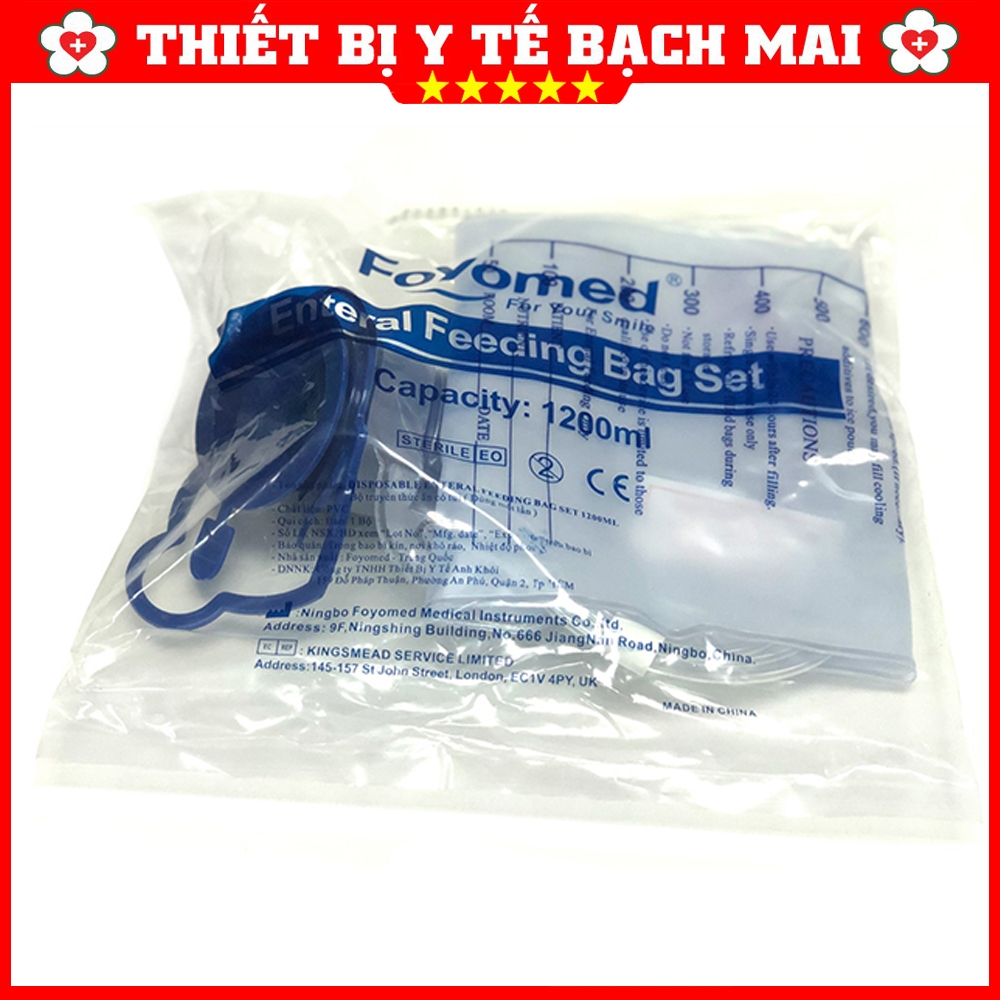Combo Túi Truyền Enema Cà Phê Thải Độc Đại Tràng PT Medical 1200ml + Dây Nối Truyền