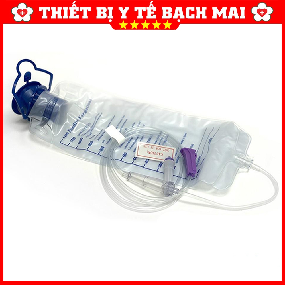 Combo Túi Truyền Enema Cà Phê Thải Độc Đại Tràng PT Medical 1200ml + Dây Nối Truyền