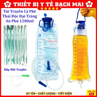 Túi truyền cà phê enema, túi thải độc đại tràng an phú 1200ml, túi cho ăn