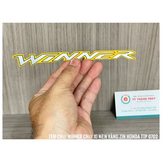 Tem chử winner chử xi nền vàng đời 16, 17 xe vàng đen -