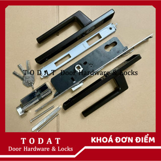 Bộ Khoá Tay Gạt Đơn Điểm KINLONG Cửa Nhôm XingFa (Đen/Trắng/Xám)