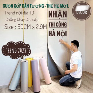 ( Loại 1 ) - CUỘN Xốp Dán Tường 3D HỌA TIẾT CAO CẤP - Tráng bạc chống cháy, che vết ẩm mốc ưu việt.