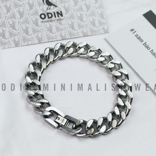 Vòng Chain Cuban Titanium 12mm - Thép Titan KHÔNG GỈ