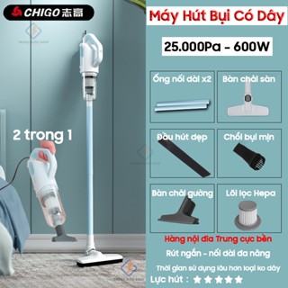 [CÓ DÂY] Máy hút bụi cầm tay có dây CÔNG SUẤT LỚN 25000Pa, máy hút bụi gia đình Chigo nội địa Trung - Hàng Chính Hãng