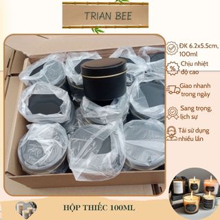 hũ thiếc dung tích 100g - cốc đựng nến