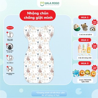 Nhộng chũn cho bé Ualarogo sợi tre khóa 2 chiều dễ mặc thay bỉm co giãn mùa hè 902