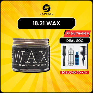 Sáp vuốt tóc 18.21 man made wax - 56.7g | high hold - low shine - chính hãng mỹ