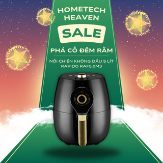 ☑️ Nồi Chiên Không Dầu 5 Lít Rapido 5L RAF5.0M3 - Hàng Chính Hãng, Full Box, Nguyên Seal, Mới 100%